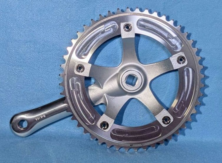 SKEACE スクエアテーパー ピストクランク 165mm 48T シルバー