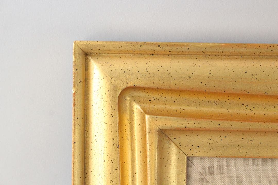 No4424 額装　鈴木久美子「湖のヴァカンス」油彩画　黄袋/畳箱付　送料無料