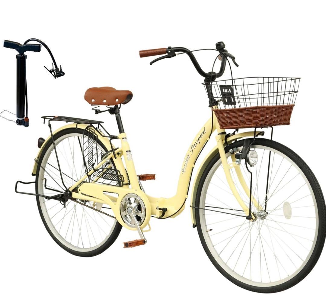 新品同様AIJYU CYCLE 折りたたみシティサイクル26インチ [TS26]