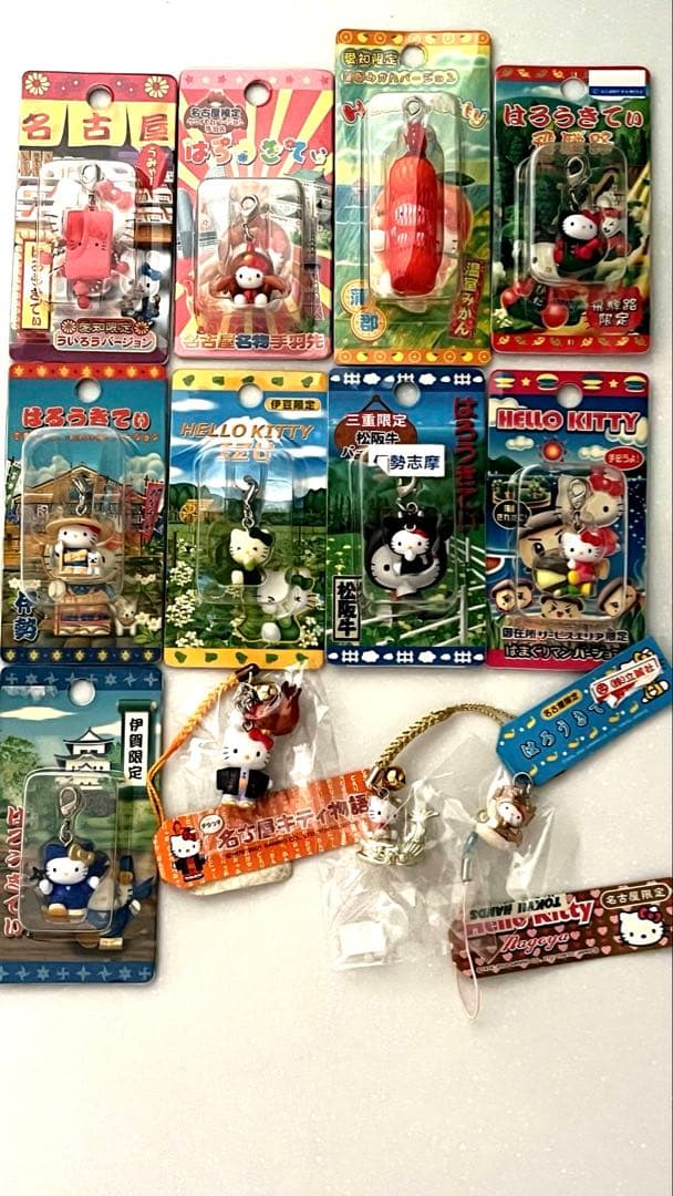ハローキティ ご当地　東海　ストラップ　根付け　12個セット