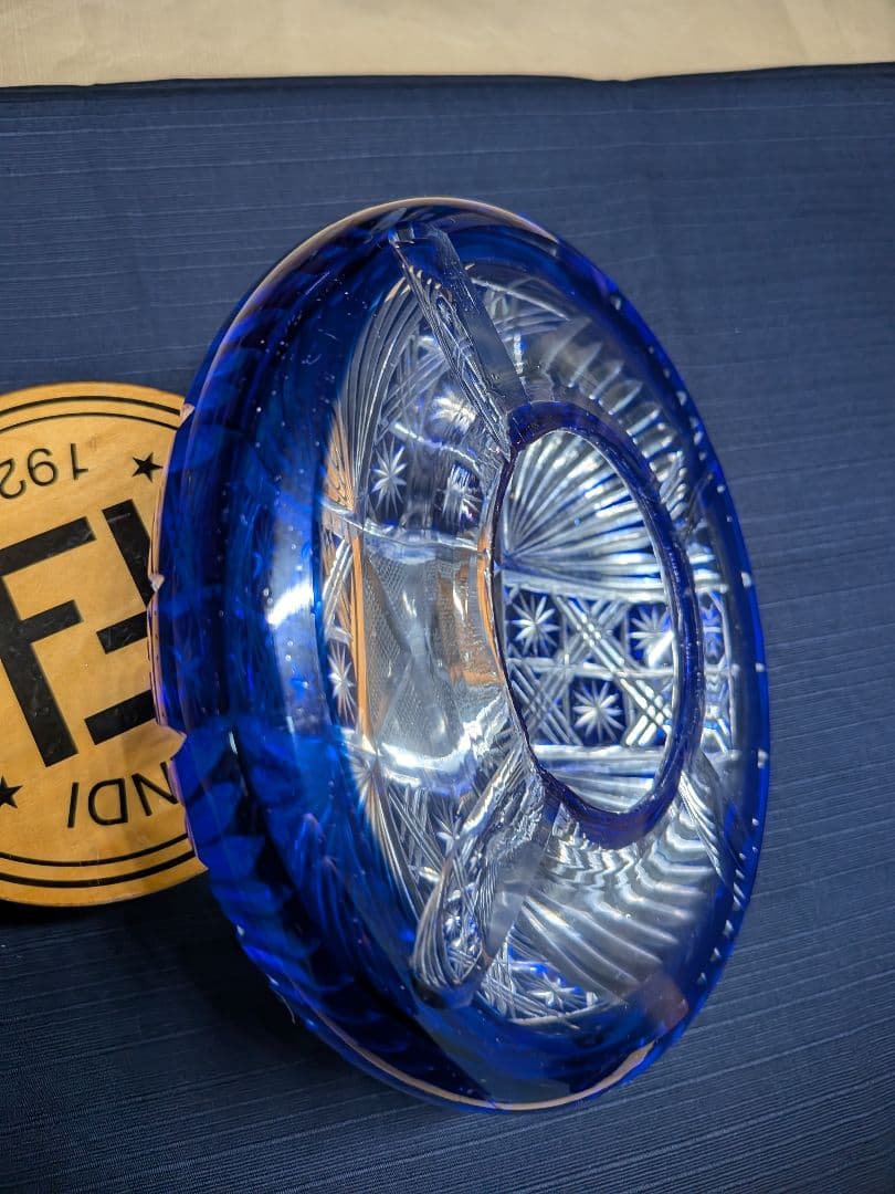 レトロ江戸切子灰皿アート飾