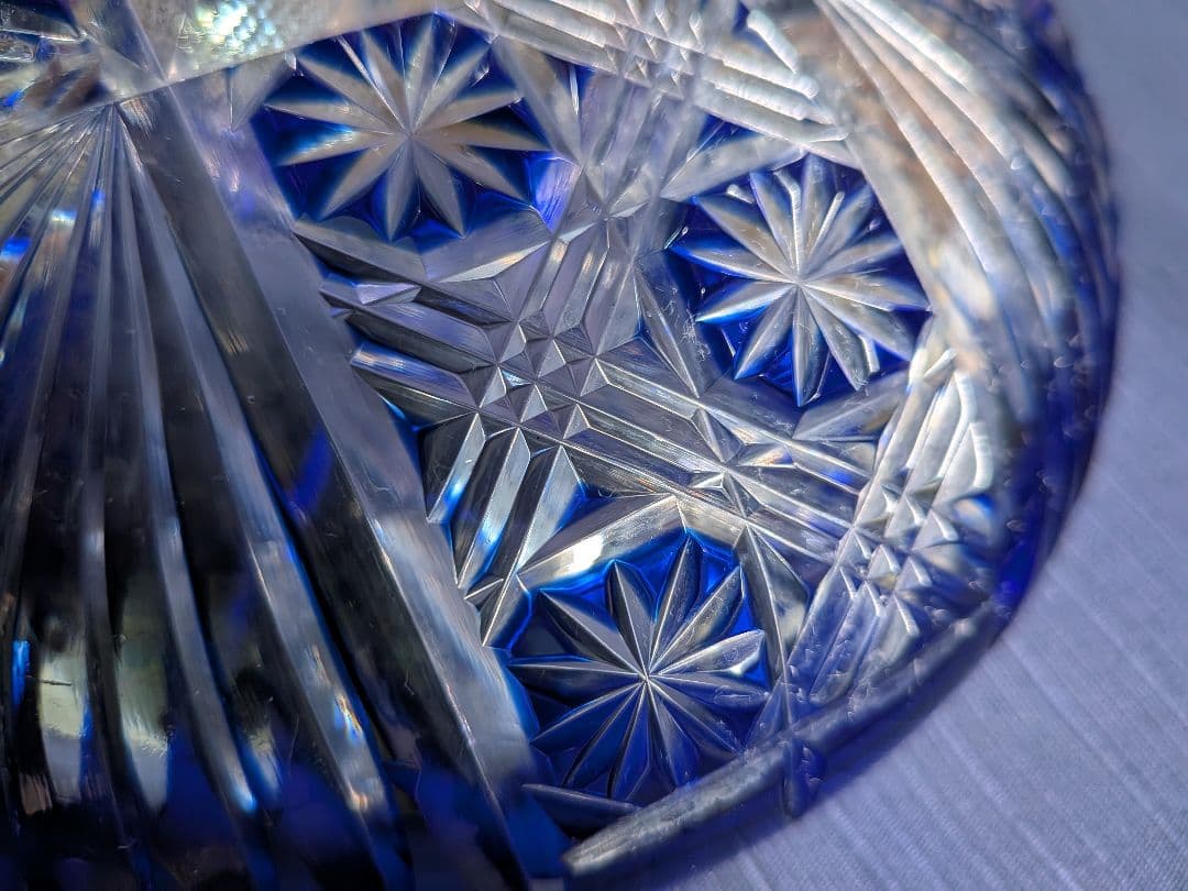 レトロ江戸切子灰皿アート飾