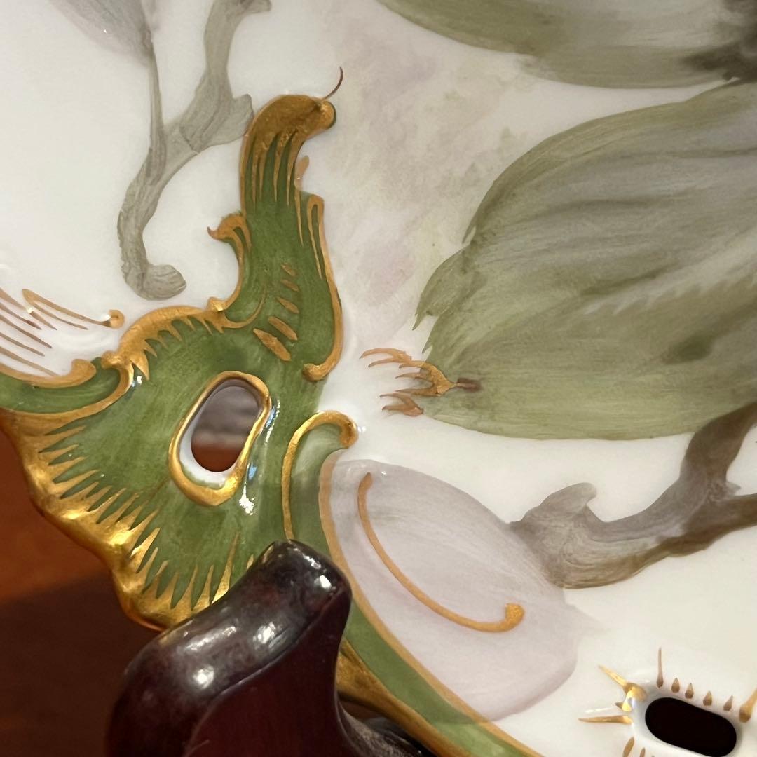 アンティーク　ニュンフェンブルク　静物画　手描き　陶板画　絵皿　超美品　プラム