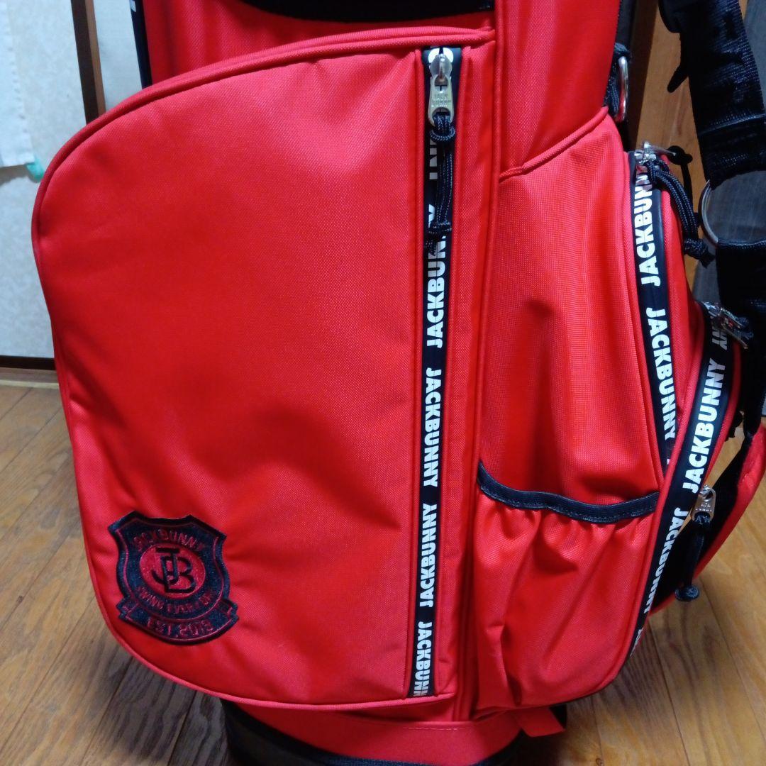 どきんちゃん出品JACK BUNNY キャディバッグ 　スタンド付きレッド