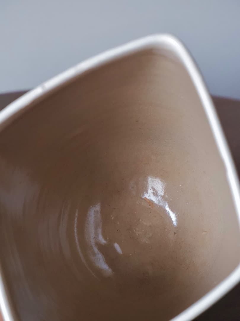 阿漕窯　水墨色絵　水指　陶磁工芸　箱付　資料付　茶道具Q2344