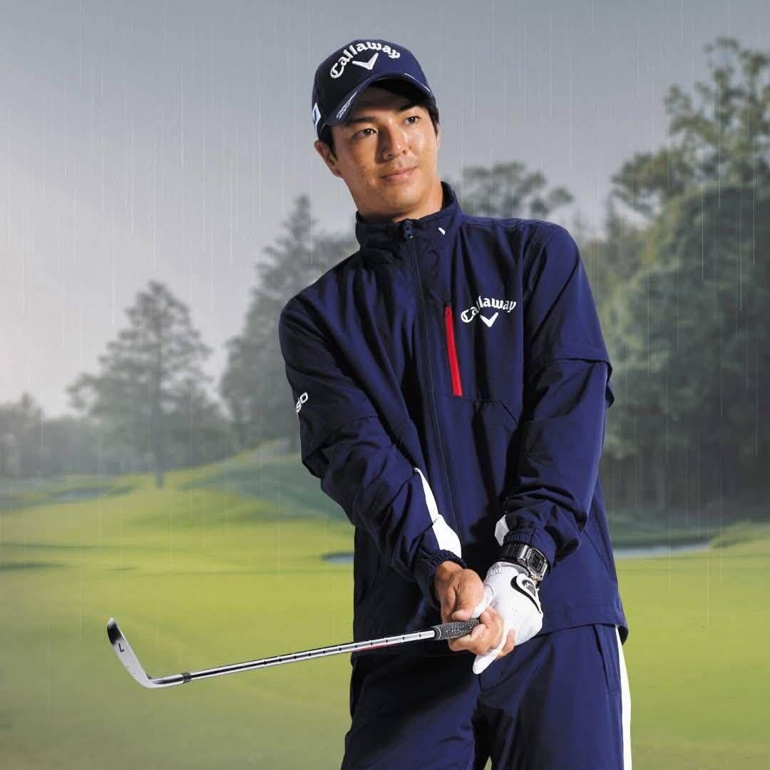 美品　キャロウェイ L セットアップレインウェア ネイビーゴルフ スポーツウェア