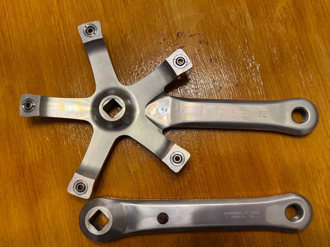 美品DURA-ACE ピスト用クランクFC-7600 165mm NJS刻印あり