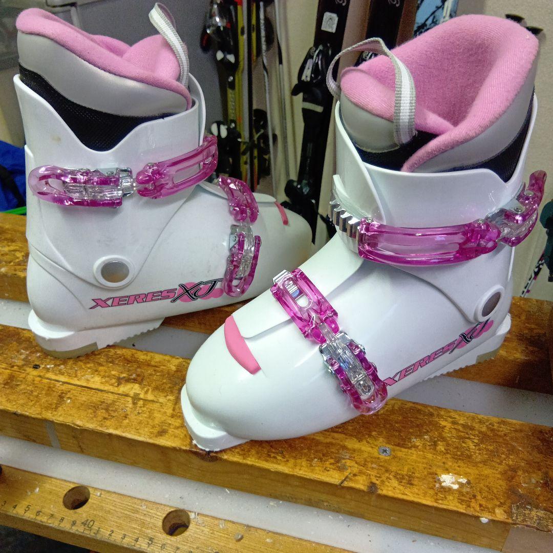 サロモン140cmメンテナス済 靴24cm、ストック付 ホットWAX済