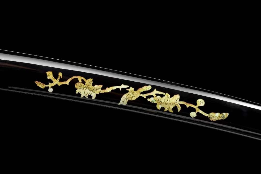 20寸髪黒模様鋼武士刀【梅】  武具　刀装具　日本刀　模造刀 居合刀 肋差