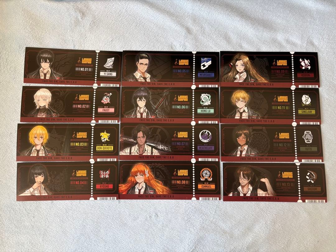 LimbusCompany リンバスカンパニー アニメイト 特典 コンプ