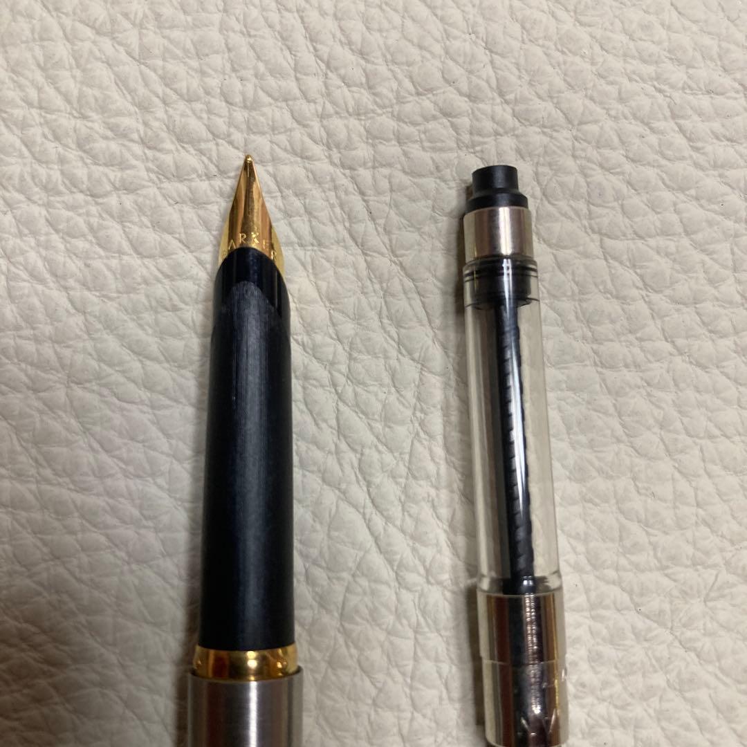 未使用品パーカー 万年筆 イギリス製13.3〜14.7cmコンバーターリフィル付