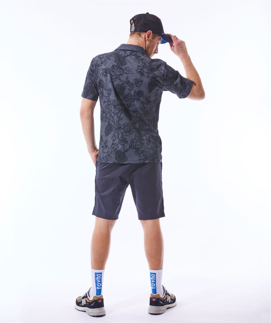 tovho トヴホ フラワー PT シャツ クール サッカー ショート パンツ