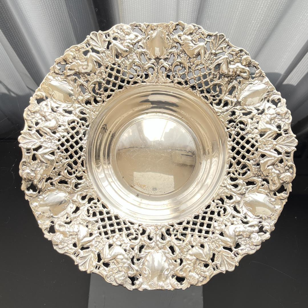 【SPAIN】チュラブの戯れるセンターピース 35cm【シルバープレート】