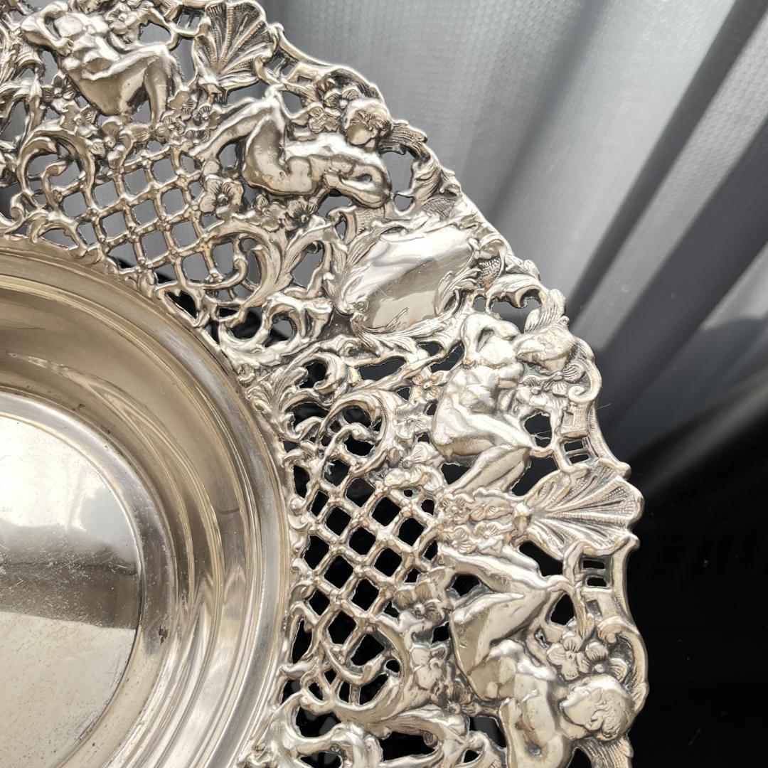 【SPAIN】チュラブの戯れるセンターピース 35cm【シルバープレート】