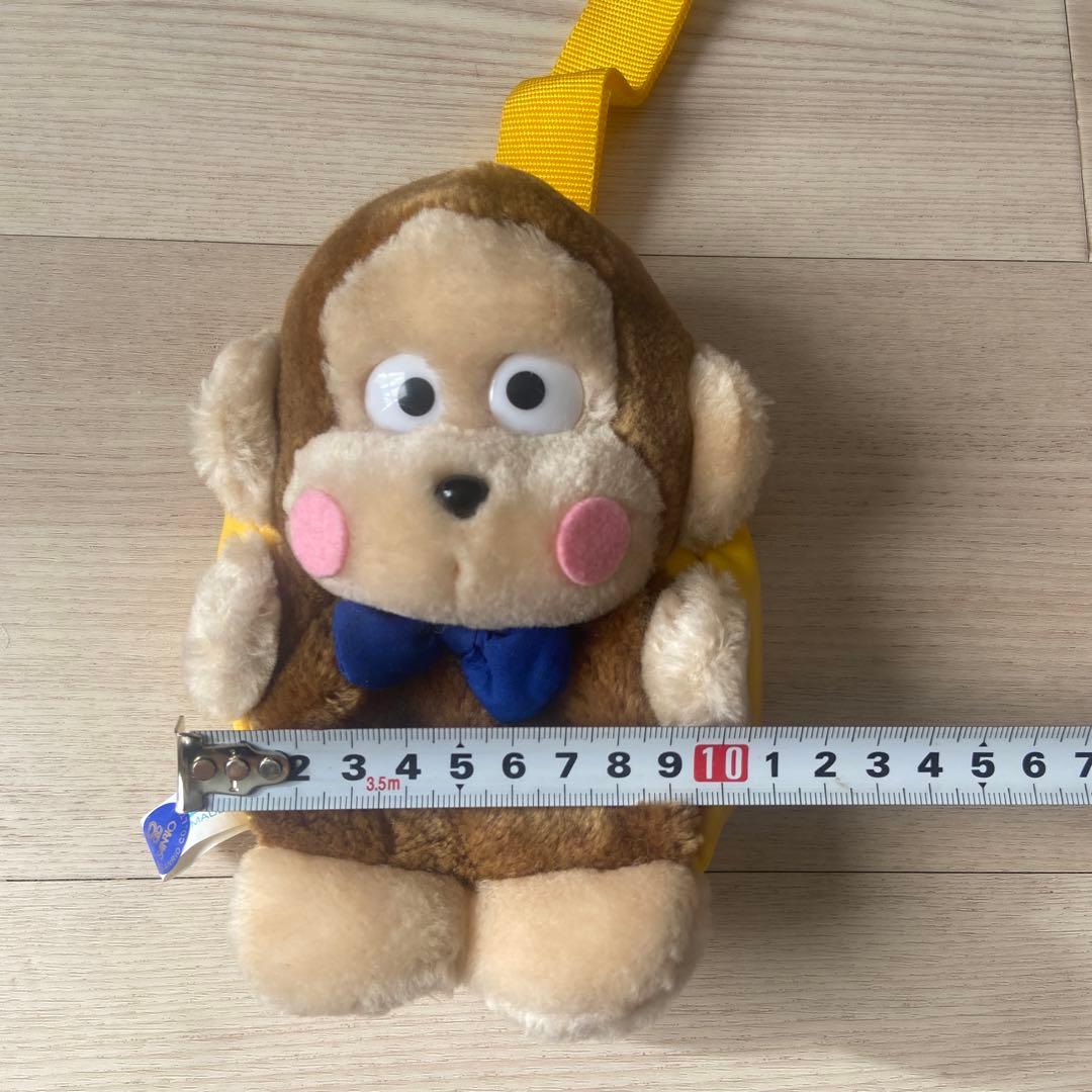 おさるのもんきち　ぬいぐるみ　バッグ ポーチ　平成レトロ　当時品　エポック社