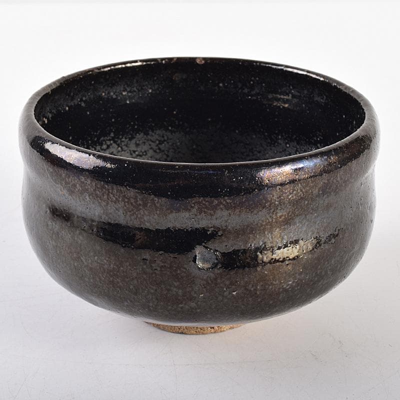 茶道具　楽吉左衛門　黒楽茶碗　共箱　M　R7666