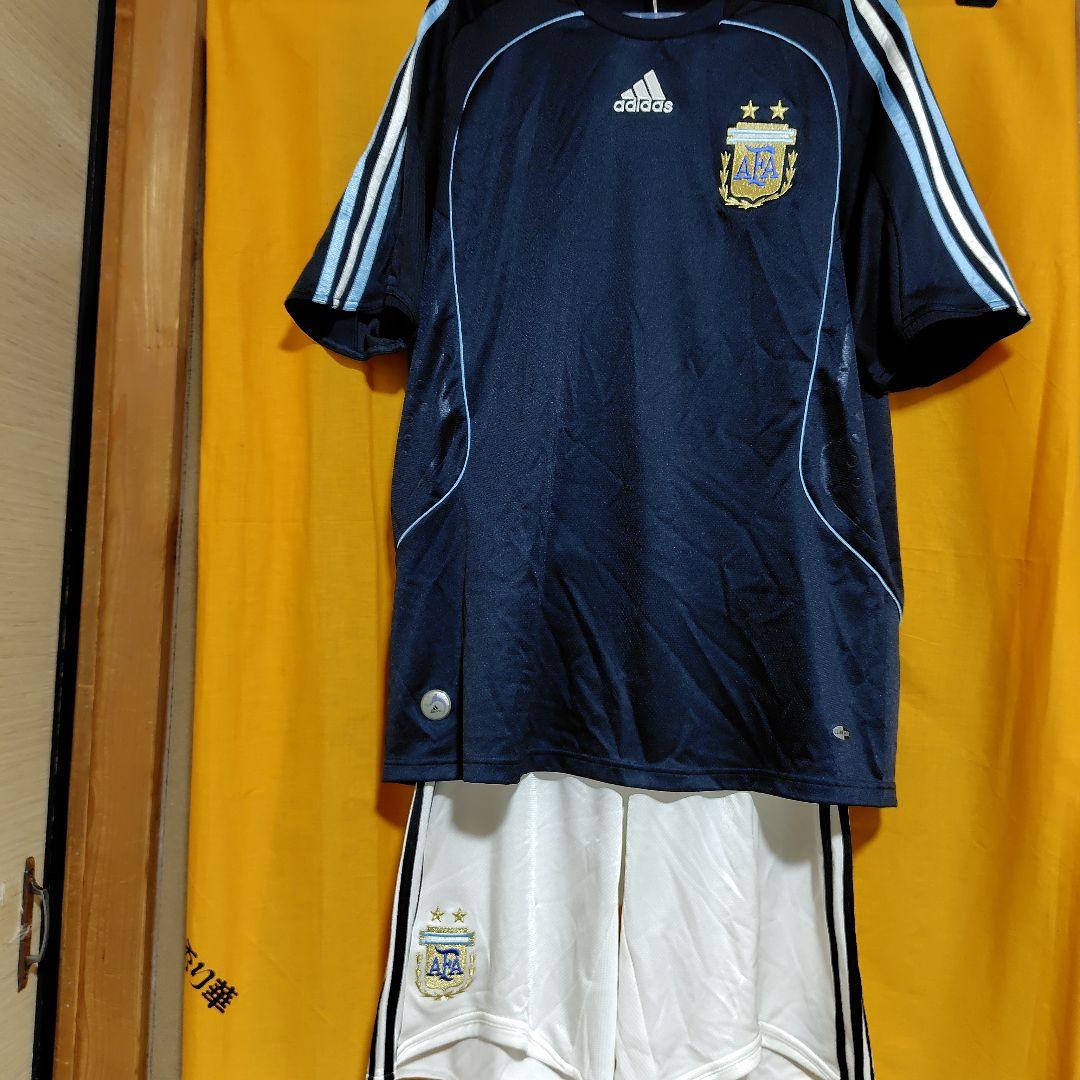 adidas アルゼンチン代表 ネイビー半袖　サッカーユニフォーム上下セット