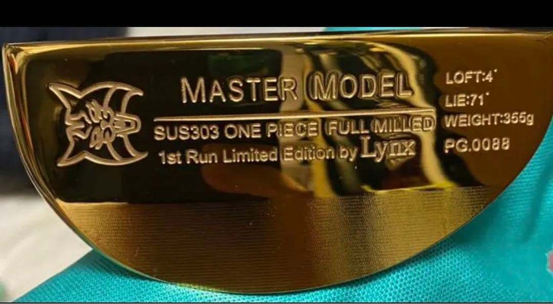 美品❗️マスターズ・パター限定モデル❗️リンクス・プレミアムゴールド マレットパター