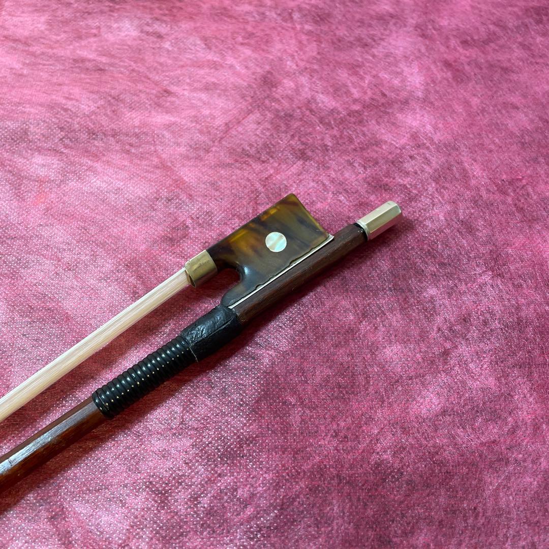 m*a様 バイオリン弓 鼈甲フロッグ 4/4 毛替え済み