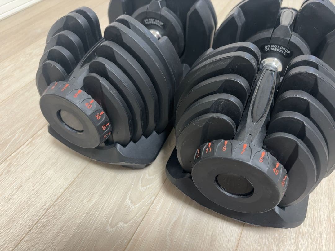 ②可変式ダンベル 40キロ　ダイヤル式　1個