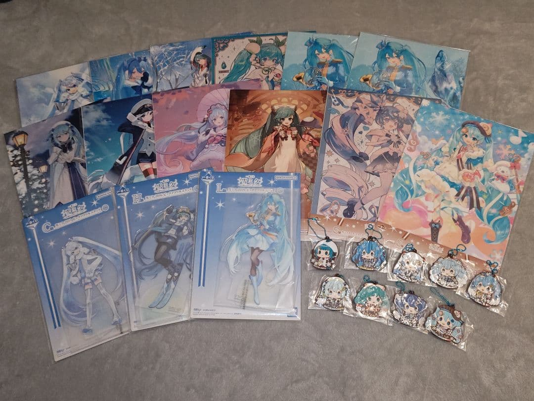 雪ミク 初音ミク 一番くじ アクリルスタンド クリアポスター ラバーチャーム