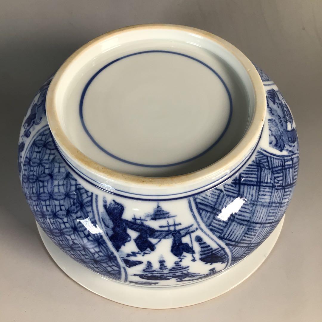 Ｎ３９１　皆具　『京焼　貴山造』『染付祥瑞文』『水指　建水　蓋置　杓立』　共箱