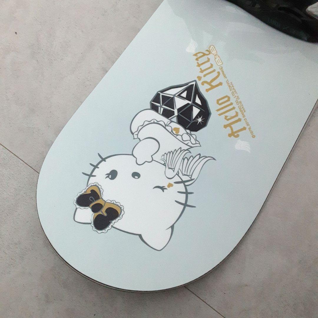 美品 ハローキティ スノーボードセット 135cm BXB ビンディング付き L