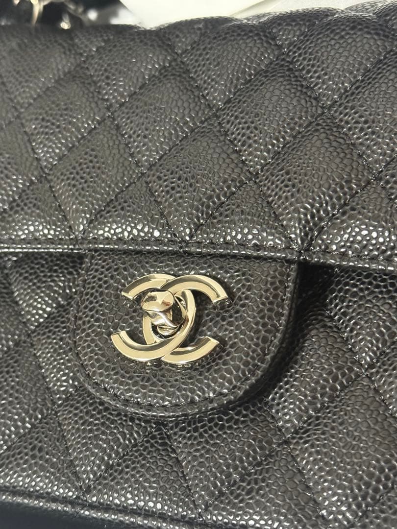 ３１日まで限定価格CHANEL チェーン フラップバッグキャビアスキン 2way