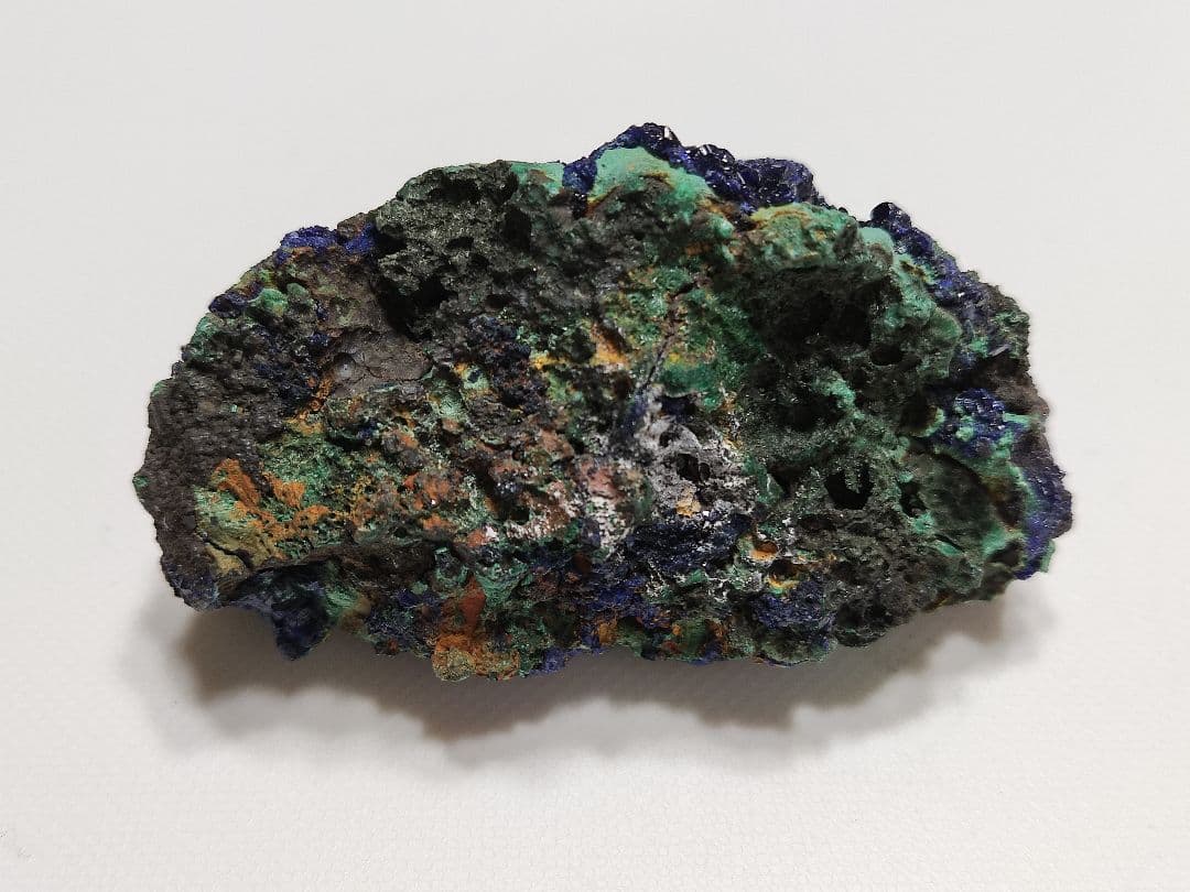 パワーストーン　天然石　マラカイトを伴うアズライト　原石　101g　No.983