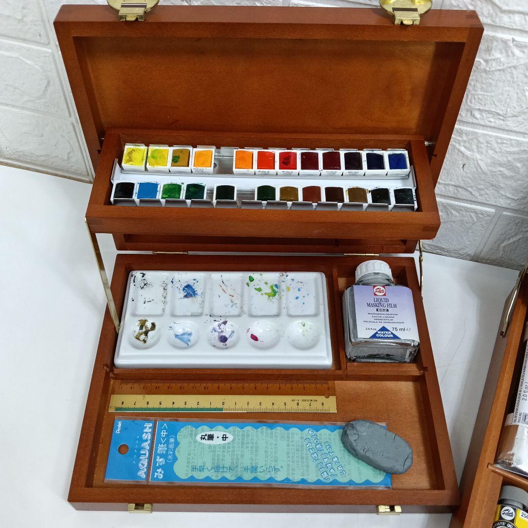Rembrandt 絵具セット 木製ケース付き　セット上109
