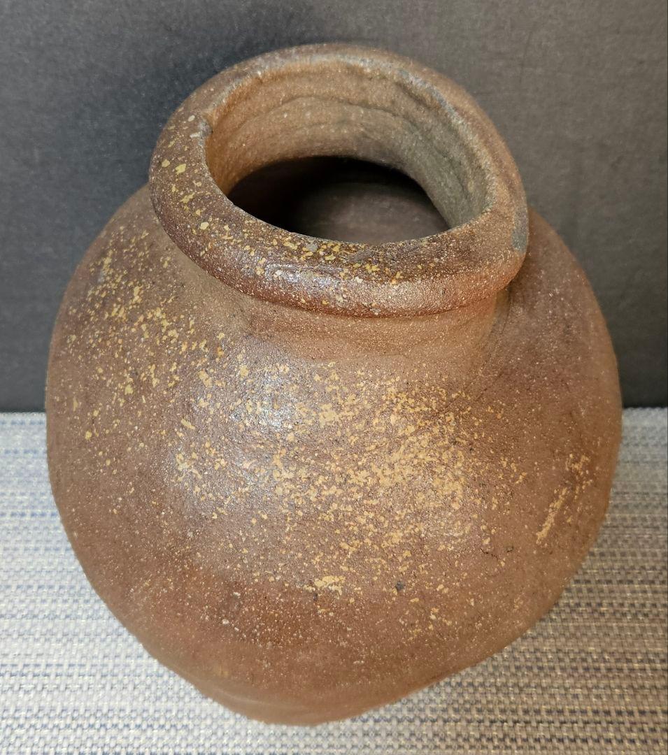 江戸時代　古常滑系　壺　種壺　花入　 花生　インテリア　オブジェ　高26.7cm