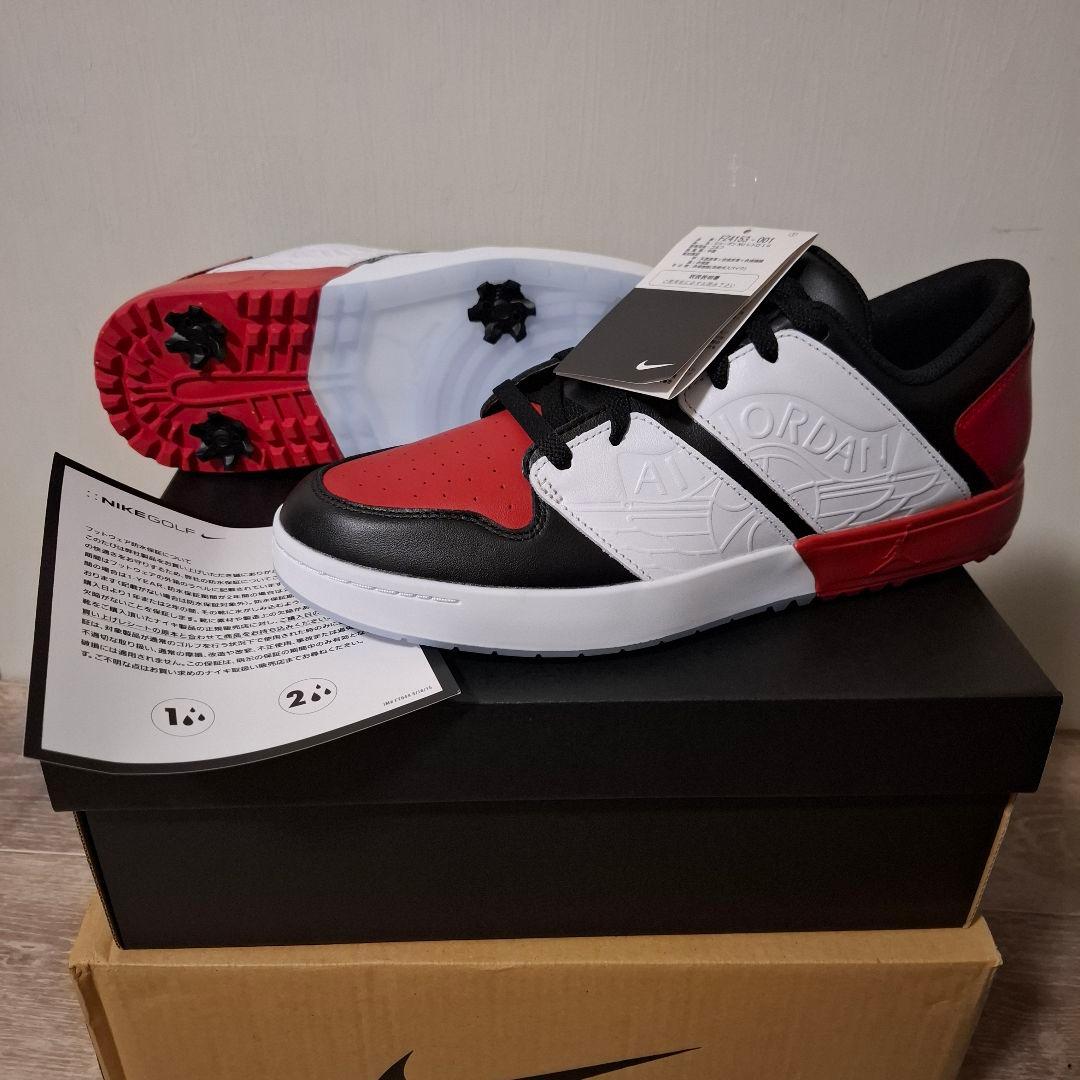 新品 正規品 NIKE JORDAN 赤 黒 白 ジョーダン NU 1G　ゴルフ