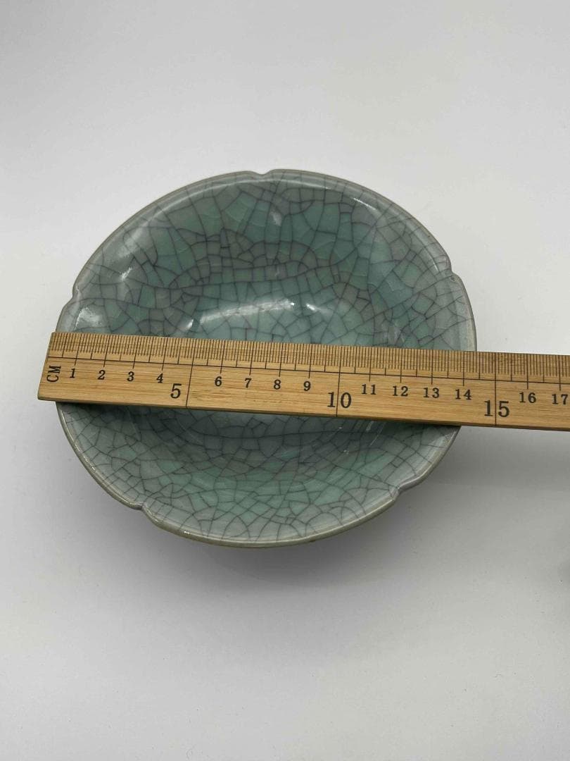 宋時代　青磁　汝官窯盞　北方青磁　南宋官窯 茶碗 唐物　茶道具(A-39)