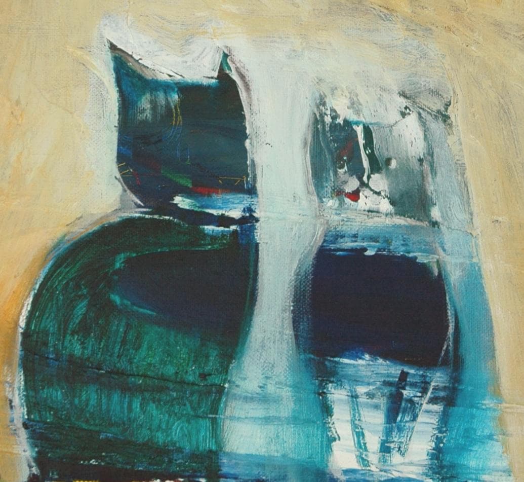 油絵 菅家令子 絵 絵画 インテリア F6-071019 猫たち