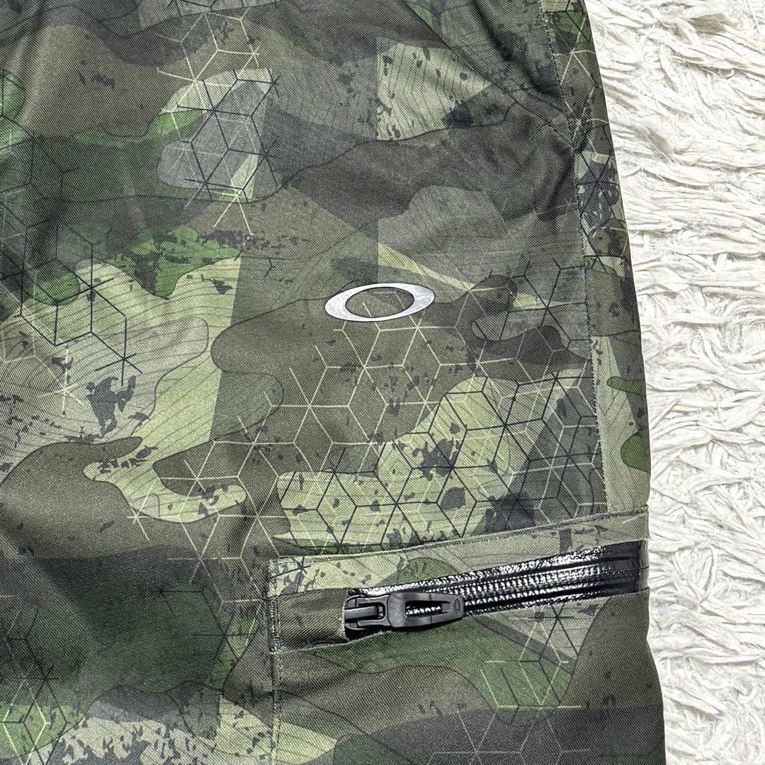 極美品 オークリー 幾何学迷彩 シェルパンツ スノーボード スキー Mサイズ