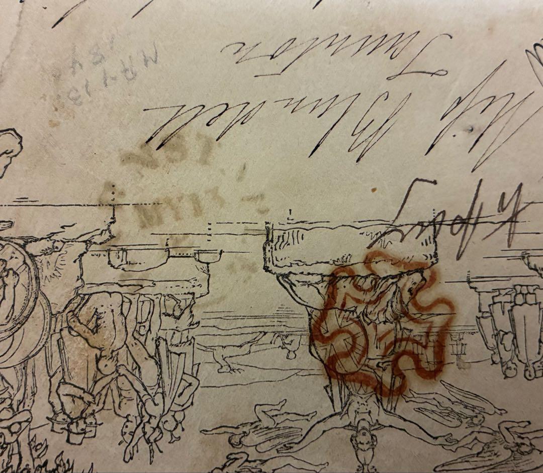 エンタイヤ　イギリス　マルレディ封筒　実逓便