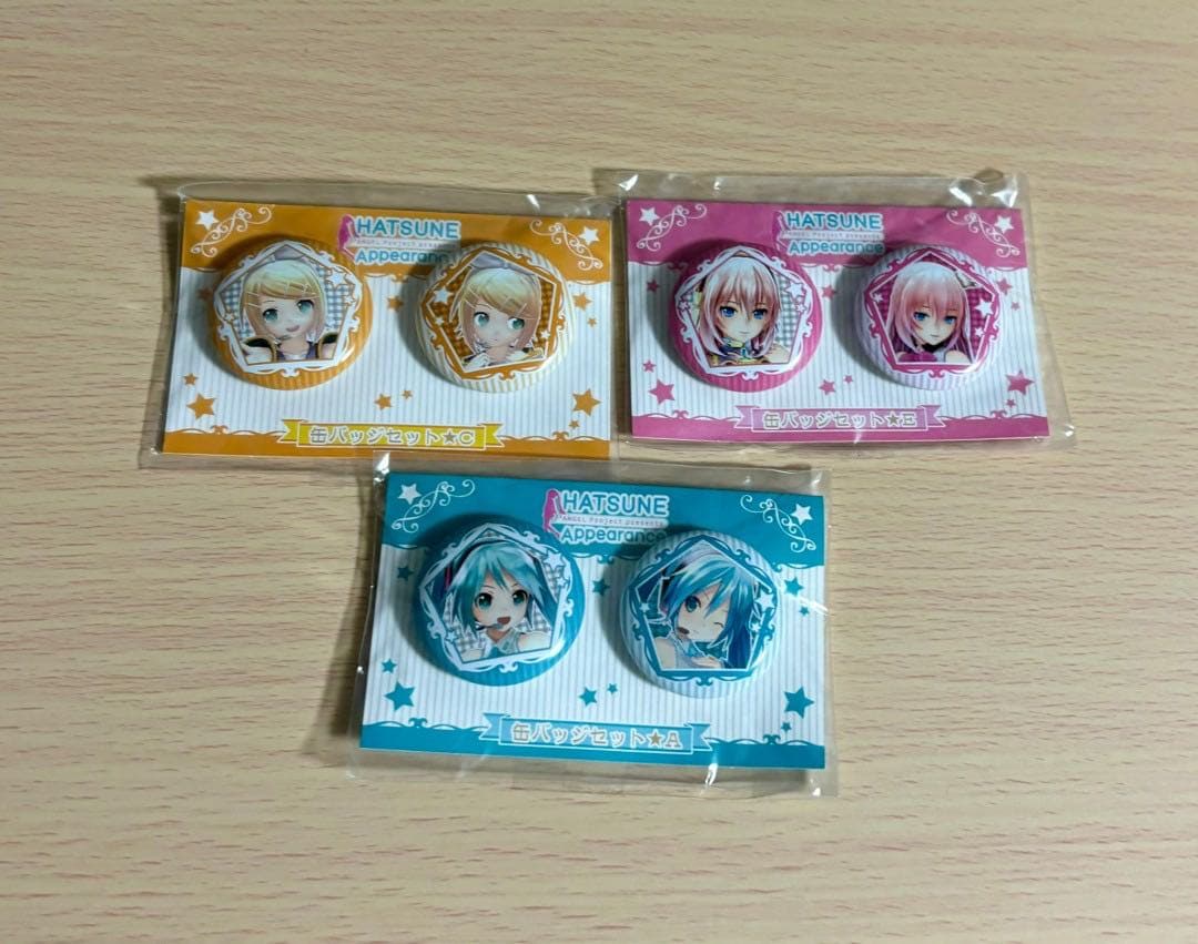 初音ミク 鏡音リン 巡音ルカ 夏祭初音鑑 缶バッジセット