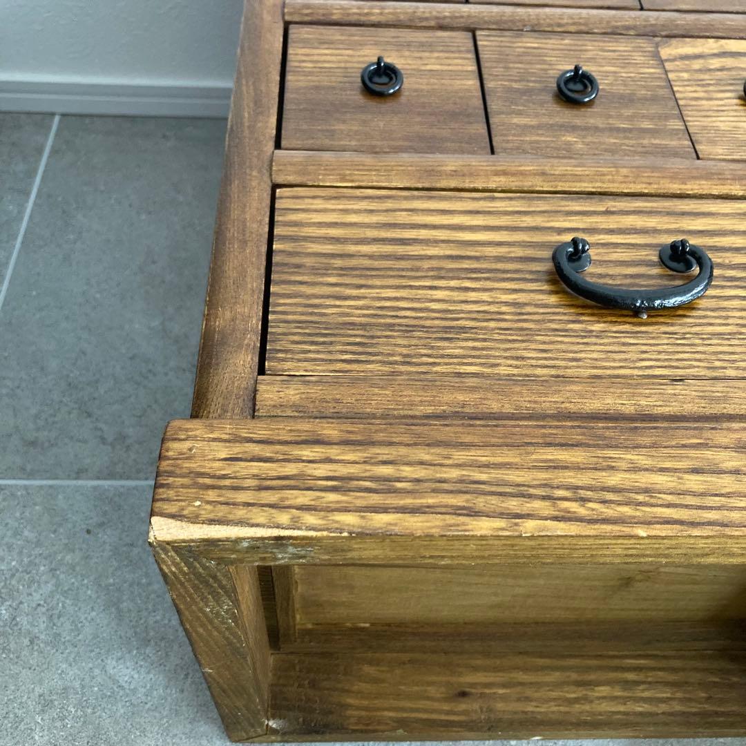 薬箪笥 高さ50cm チェスト 収納 引き出し 古道具 骨董 アンティーク