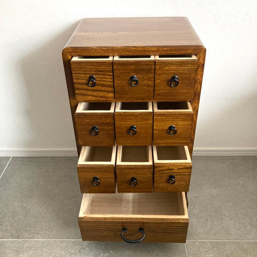 薬箪笥 高さ50cm チェスト 収納 引き出し 古道具 骨董 アンティーク