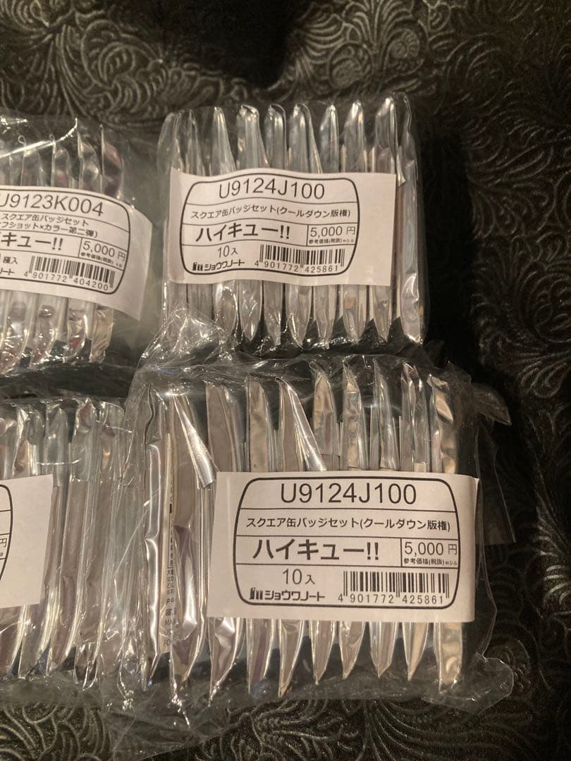 新品 ハイキュー スクエア缶バッジ クールダウン おすわり オフショット7net