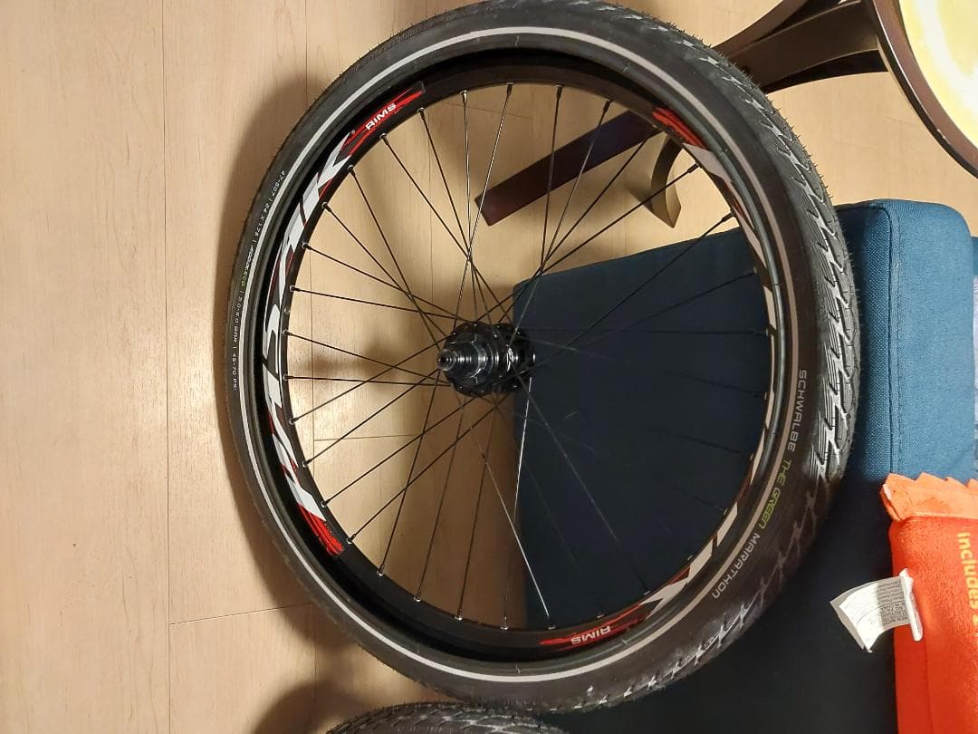 PASAK 24インチ前後ホイール、マラソン24x1.75、DT互換キャップ