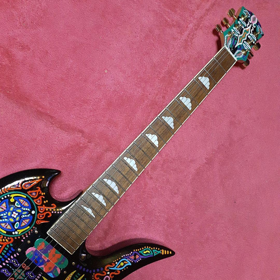 【良・美品】サイケペイント・hideモデル。モッキンバード。ソフトケース付属。