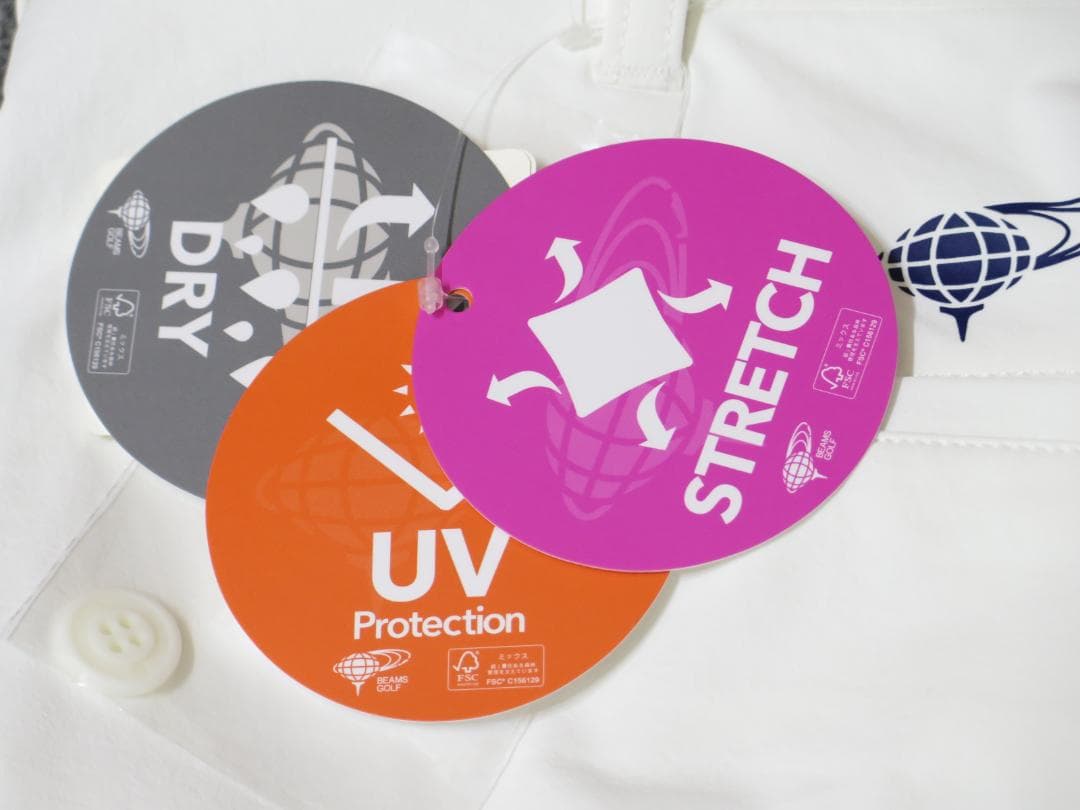 ⓁBEAMS GOLF（ビームス ゴルフ）ストレッチ カーゴショーツWHITE