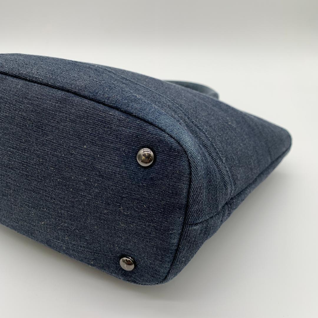 Hydrogen ハイドロゲン ハンドバッグ デニム スカルロゴ ペイズリー柄