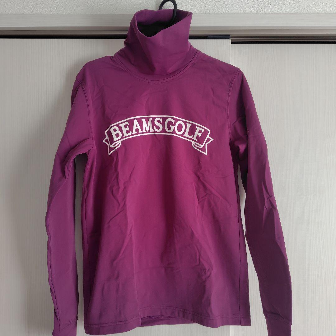 BEAMS GOLF パープル ハイネックシャツ