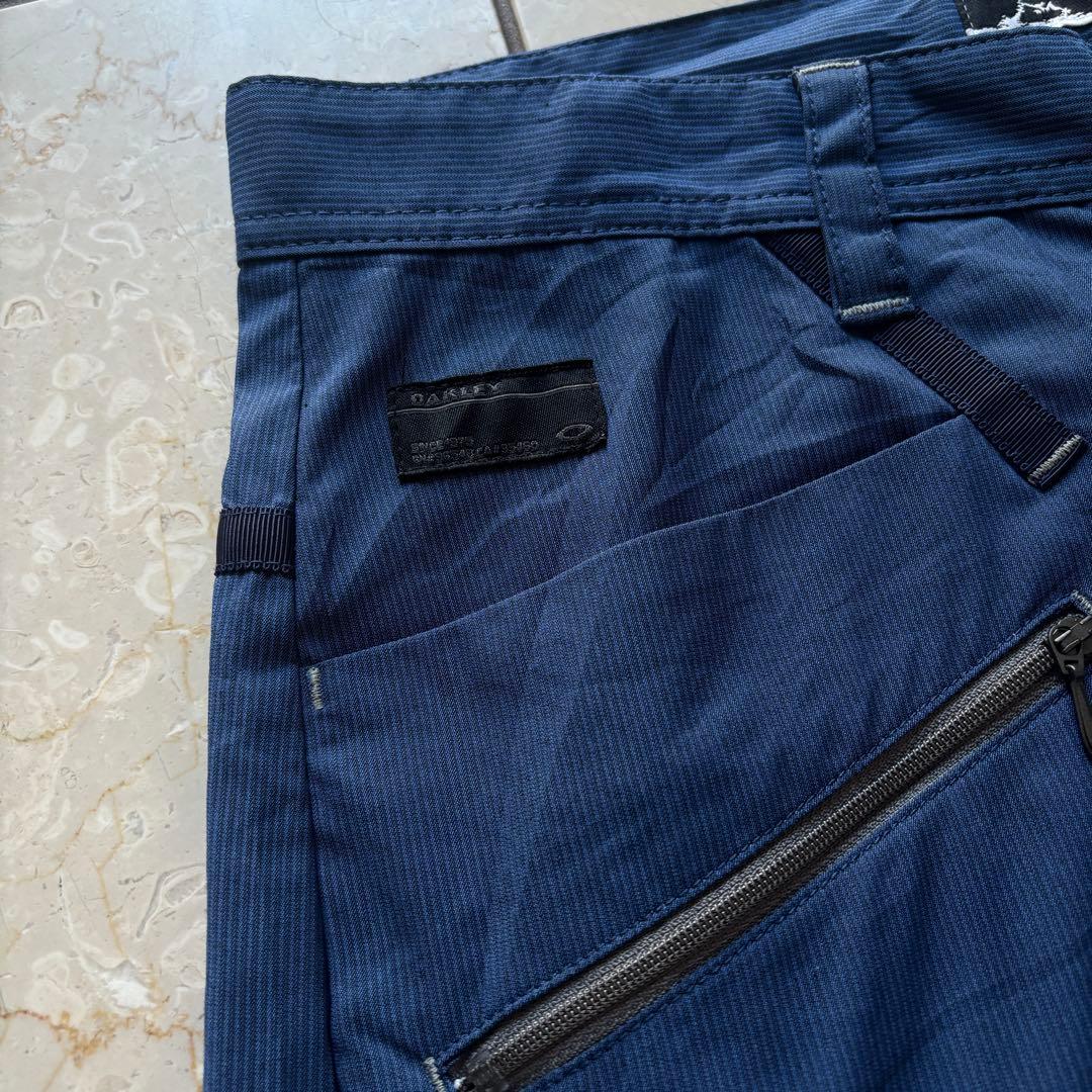 オークリー スカル OAKLEY ゴルフパンツ ネイビー系 コットンポリ