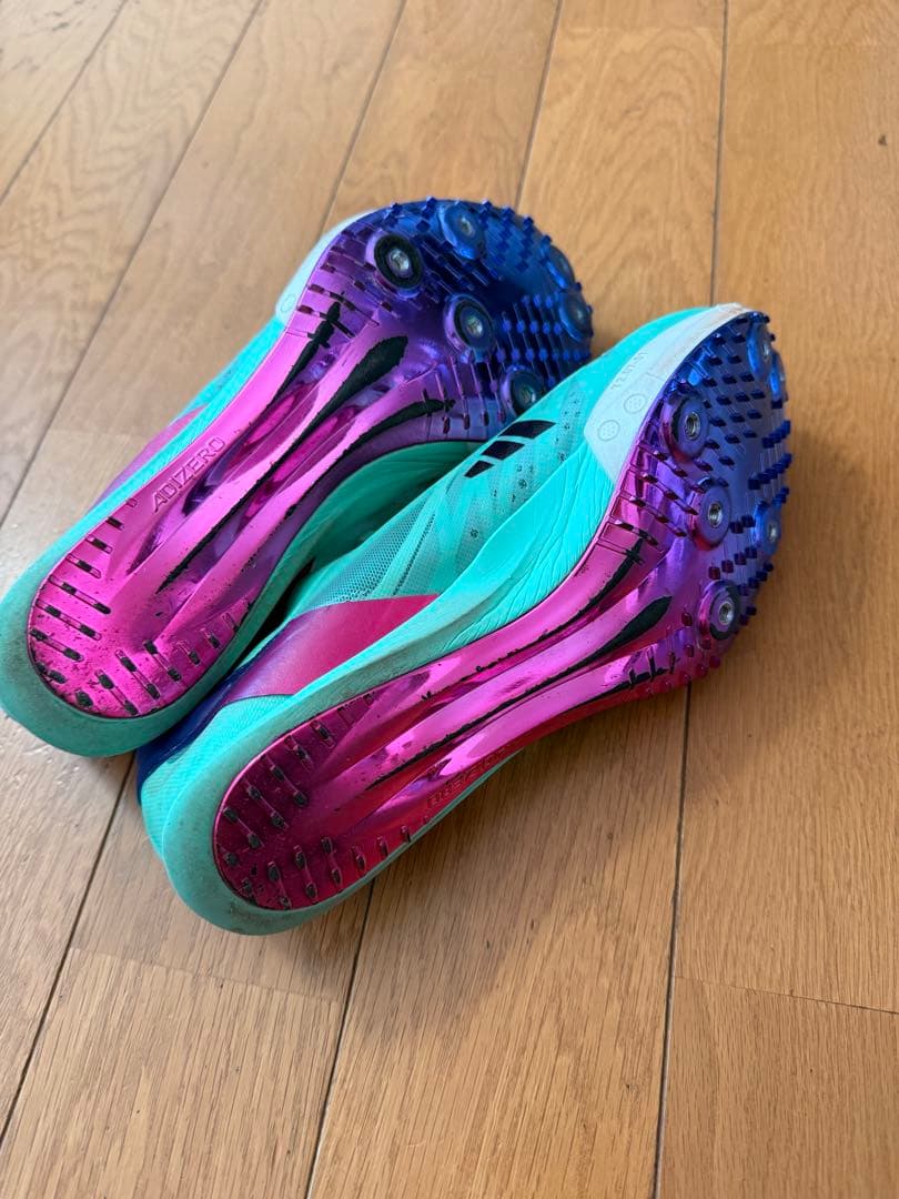adidas adizero スパイクシューズ ミントグリーン