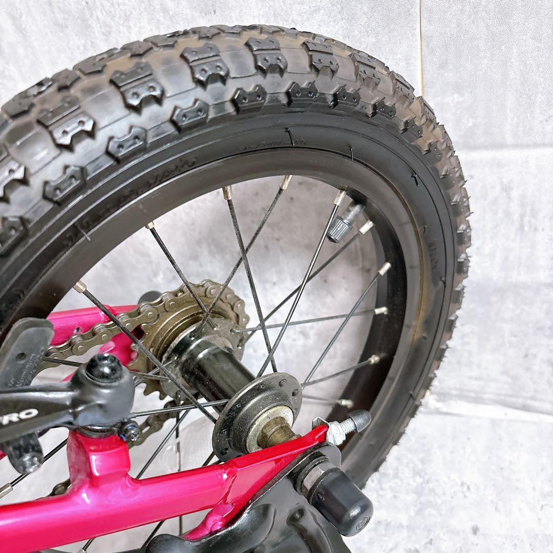 【美品】ヨツバサイクル 自転車 14インチ タイヤワックス済み