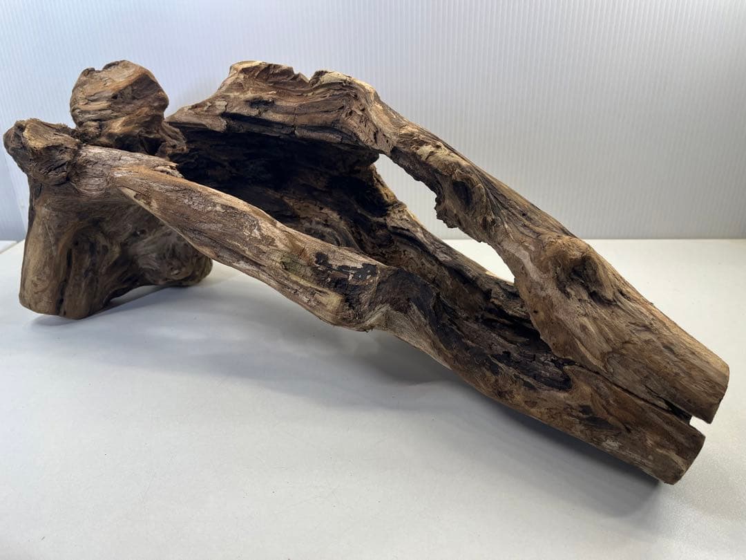 R63アク抜き済み流木 爬虫類シェルター 登り木 インテリア 生け花