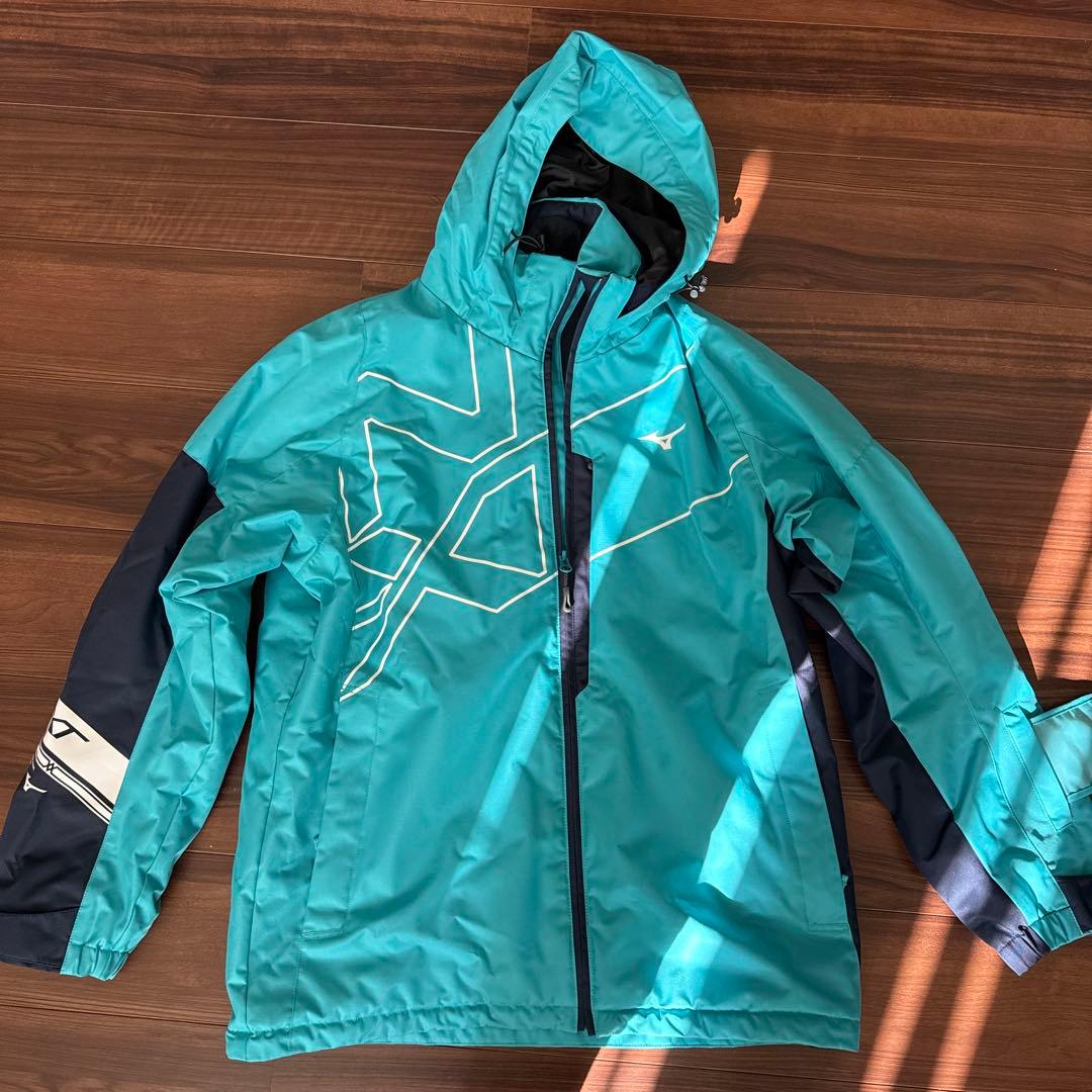 ミズノスキーウェア メンズ　スキージャケット　XL ターコイズブルー